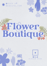 Quirky Florist Service Poster Design