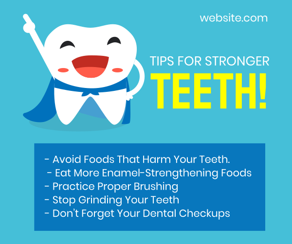 Stronger Teeth Facebook Post Design Image Preview