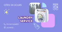 24 Hours Laundry Service Facebook Ad Design