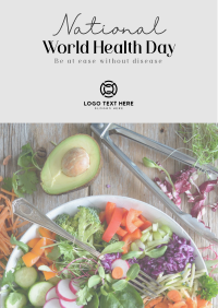 Minimalist World Health Day Greeting Poster Design