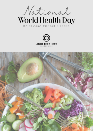 Minimalist World Health Day Greeting Poster Image Preview
