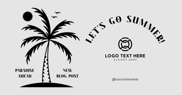 Party Palm Tree Facebook Ad Design Image Preview