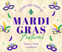 Mardi Gras Festival Facebook post Image Preview