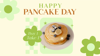 Cute Pancake Day Facebook event cover Image Preview