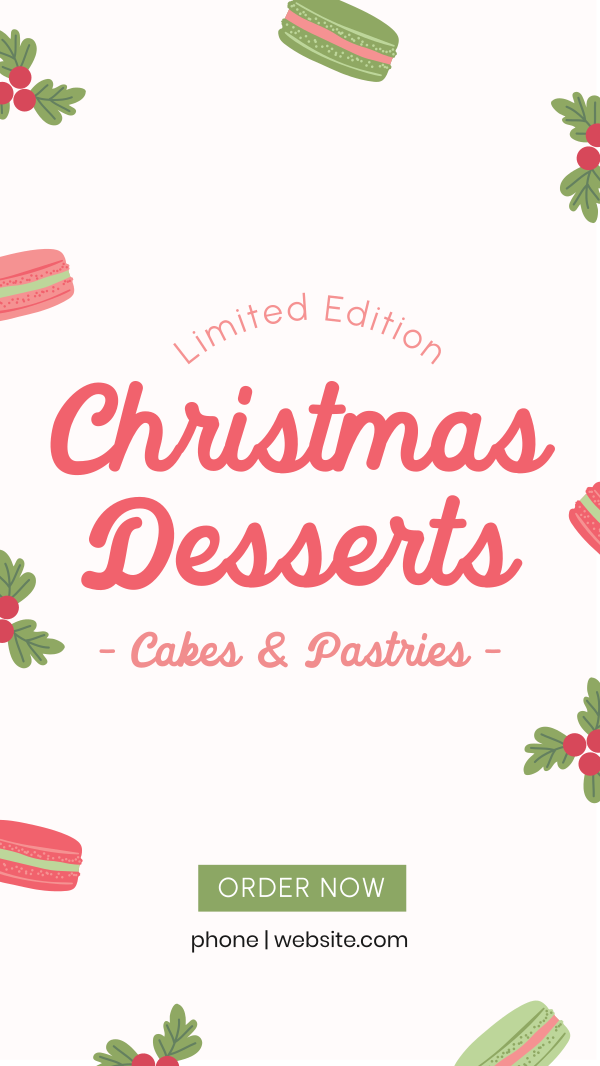 Cute Homemade Christmas Pastries Facebook Story Design