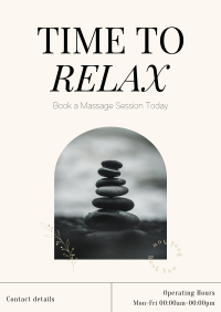 Zen Book Now Massage Poster Design