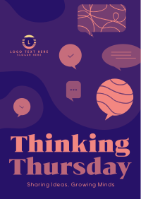 Thinking Thursday Blobs Poster Design