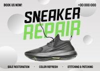 Sneaker Repair Postcard Design