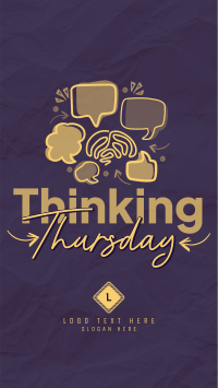 Simple Quirky Thinking Thursday Instagram Story Design