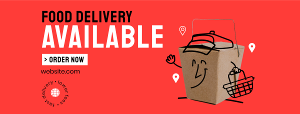 Food Takeout Delivery Facebook Cover Design Image Preview