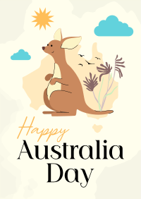 Kangaroo Australia Day Poster Image Preview