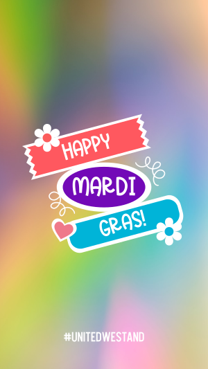 Mardi Gras Flag Facebook story Image Preview