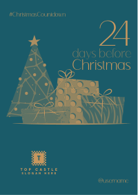 Fancy Christmas Countdown Flyer Design