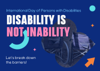 Disability Awareness Postcard Image Preview