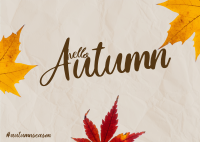 Autumn Leaves Postcard Design