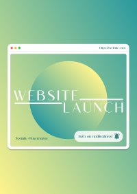 Gradient Planet Website Poster Design