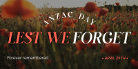Red Poppy Lest We Forget Twitter Post Image Preview