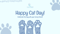 Cat Day Paws Facebook Event Cover Design