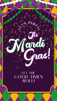 Mardi Gras Party Facebook Story Design