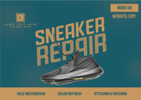 Sneaker Repair Postcard Design