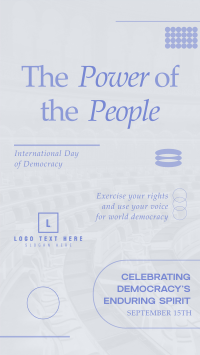 Contemporary Democracy Day YouTube Short Design