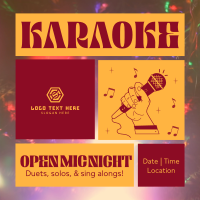 Karaoke Open Mic Instagram Post Design