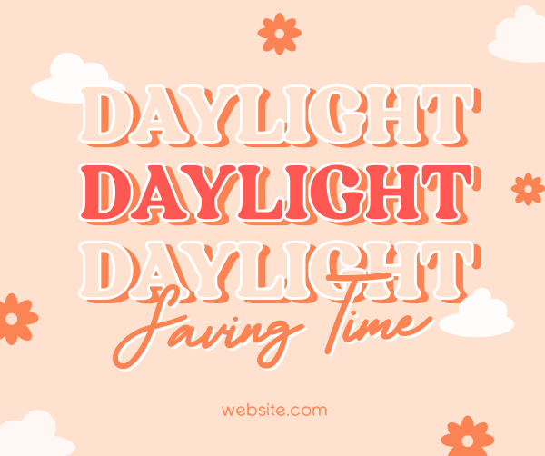 Quirky Daylight Saving Facebook Post Design