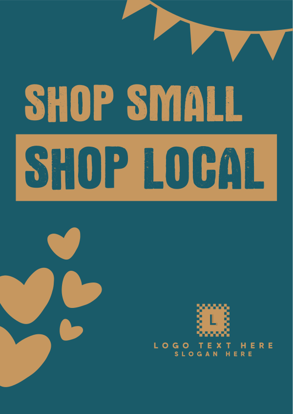 Shop Small Shop Local Poster Design Image Preview