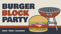 Burger Block Party Facebook Event Cover Design