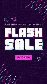 Techno Flash Sale Deals Facebook Story Design