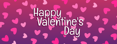 Pink Valentine Confetti Facebook cover Image Preview