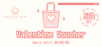 Pixel Shop Valentine Gift Certificate Design