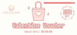 Pixel Shop Valentine Gift Certificate Image Preview