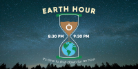 Earth Hour Glass Twitter Post Design