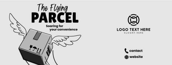 Flying Parcel Facebook Cover Design Image Preview