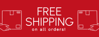 Minimalist Free Shipping Deals Facebook cover Image Preview
