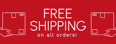 Minimalist Free Shipping Deals Facebook cover Image Preview