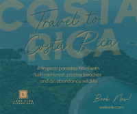 Travel To Costa Rica Facebook Post Design