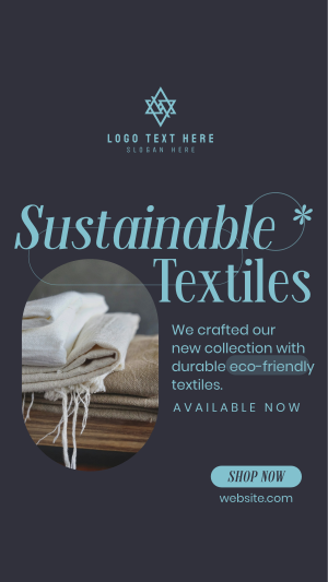 Sustainable Textiles Collection Instagram story Image Preview