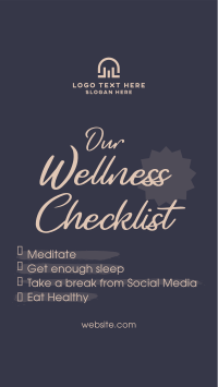 Wellness Checklist Instagram Story Design