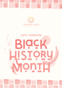 Tribal Black History Month Poster Image Preview