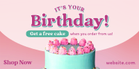 Birthday Cake Promo Twitter post Image Preview