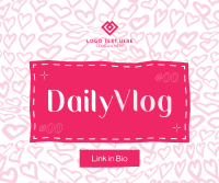 Hearts Daily Vlog Facebook Post Design