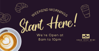Minimalist Coffee Hours Facebook Ad Design