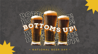 Bottoms Up this Beer Day Facebook Event Cover Design