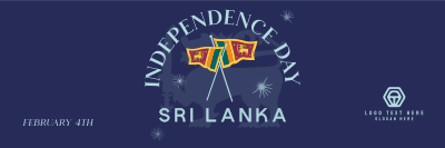 Sri Lanka Independence Badge Twitter header (cover) Image Preview