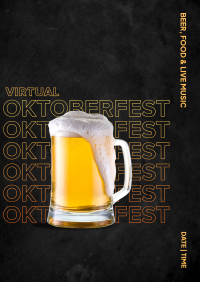 Virtual Oktoberfest Beer Mug Flyer Design