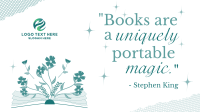 Book Magic Quote Facebook Event Cover Design