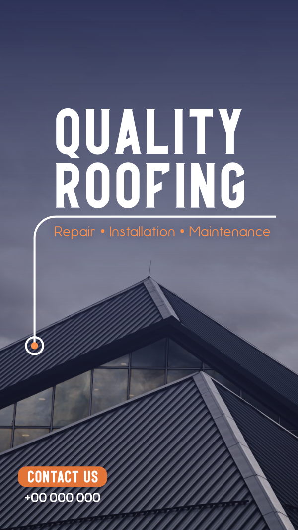 Quality Roofing Facebook Story Design