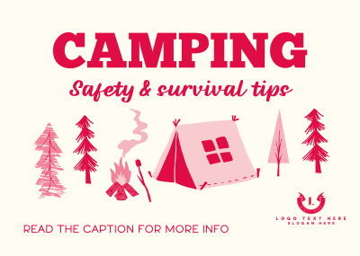 Cozy Campsite Postcard Image Preview